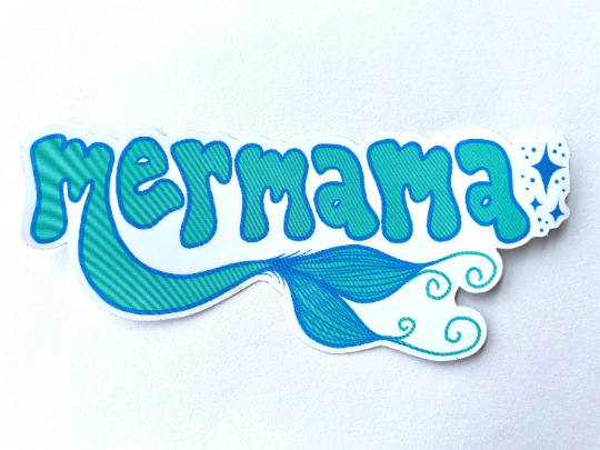 vinyl mermama sticker