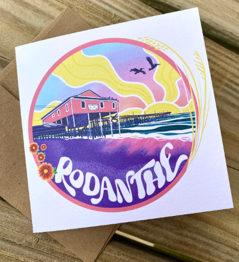 blank greeting card - greetings from rodanthe